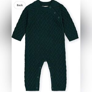 NWT Hope & Henry Layette Baby Cable Knit Sweater Romper- 0-3M